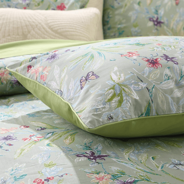 Ropa de cama floral, funda de edredón tamaño king, acuarela,