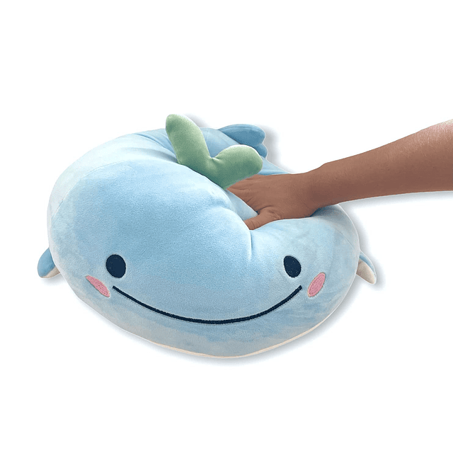 Wally La Ballena Azul Squish Almohada de Felpa Original Lind