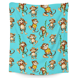 Monkey Blanket Gifts - Linda manta de 40 x 50 pulgadas para