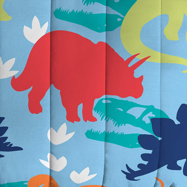 Dream Factory Dinosaur Prints Juego de edredón para niños co