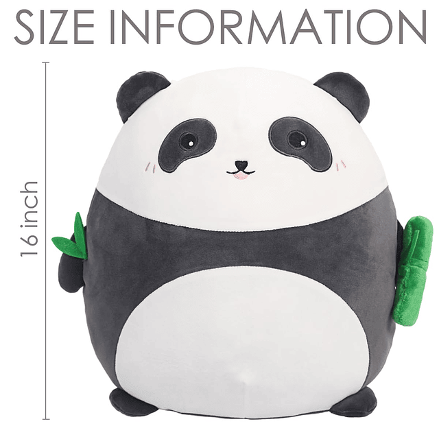 Almohada de peluche de anime de panda suave de 18.0 in, lind