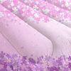 Juego de edredón floral morado para cama individual, 2 pieza