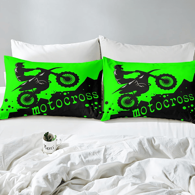 Juego de ropa de cama para moto de cross, tamaño completo, p