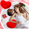 4 piezas de almohada de corazón para el día de San Valentín,