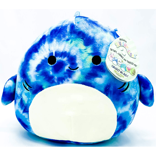 Squishmallow Kelly Toys Luther The 8" Blue Tie Dye Tiger Sha