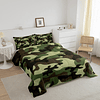 Juego de edredón de camuflaje para niños, juego de cama lige