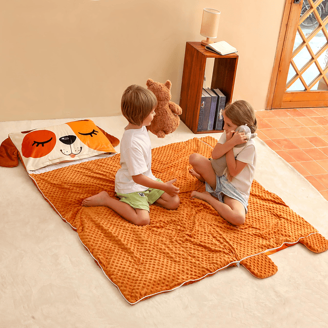 Alfombrilla para la siesta para niños pequeños, 100% algodón