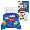 Juego de colcha de Mickey Mouse para cama individual para ni