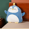 Almohada abrazable de peluche de pingüino azul suave de 17,7