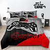 Juego de cama de 6 piezas para videojuegos, tamaño completo