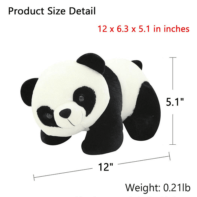 Peluches de Animales de Panda de Peluche de 12 Pulgadas, Pel