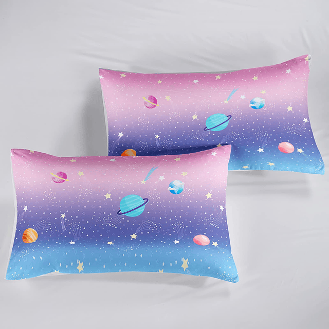 Rainbow Space Sábanas tamaño doble para niñas niños niños ro