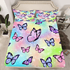 Juego de sábanas de mariposa, sábana plana para niñas, niños