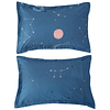 Galaxy Space Juego de ropa de cama 100% algodón para niños,