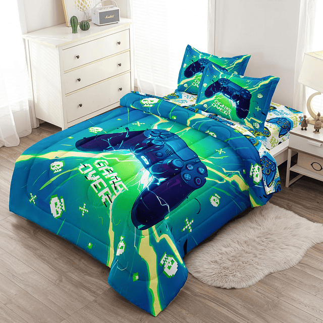 Juego de ropa de cama para niños, tamaño doble, 5 piezas, ca