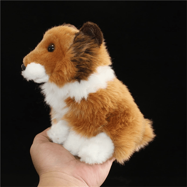 Lindo perro Shetland peluche almohada de peluche de juguete