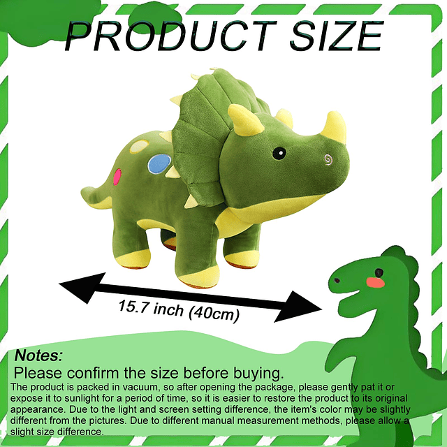 Dinosaurio Peluche Triceratops Peluche Almohada Dino Dibujos