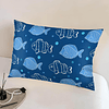 Funda de almohada mullida para dormir con diseño de pez oceá