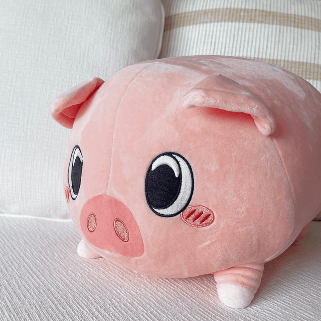 Piggy Pillow Peluche de 1 pie, suave, abrazable y adorable,