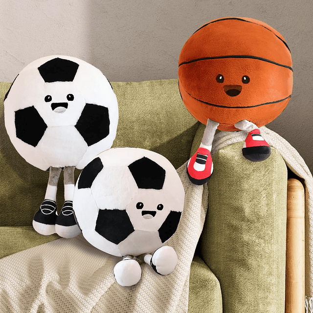 Almohada de baloncesto, almohada deportiva, felpa esponjosa