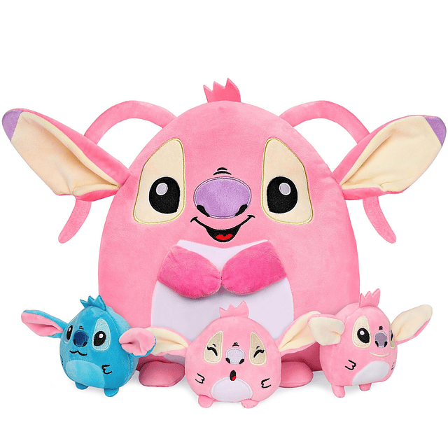 Peluche de punto de ángel de 15 pulgadas – Lilo rosa de dibu