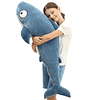 Peluche de tiburones gigantes azules de 48 pulgadas, animale