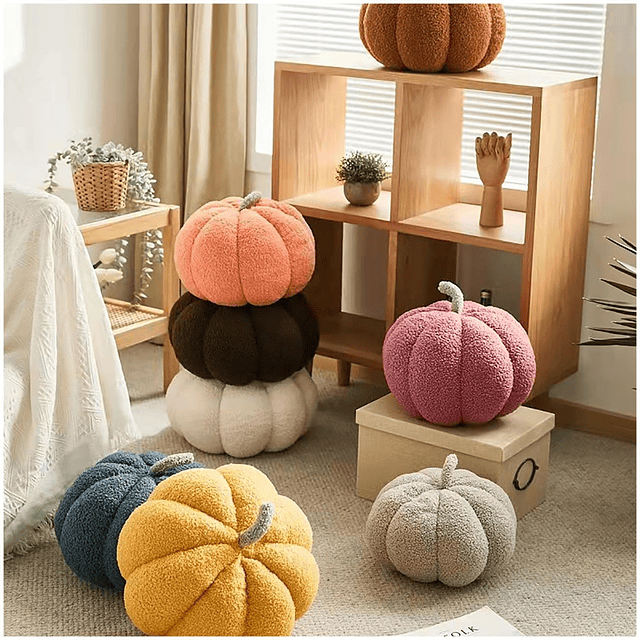 Almohadas decorativas de calabaza de otoño para cama, sofá,