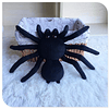 Peluche de araña negra, 9 pulgadas, decorativo, coleccionabl