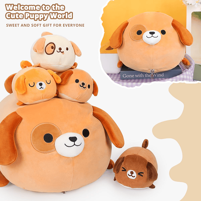 Almohada de Peluche para Perro, Animal de Peluche de mamá co