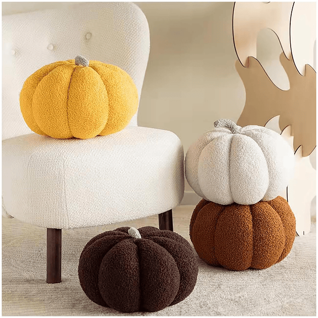 Almohadas decorativas de calabaza de otoño para cama, sofá,