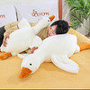 Almohada de felpa de 19.7 pulgadas con diseño de cisne blanc