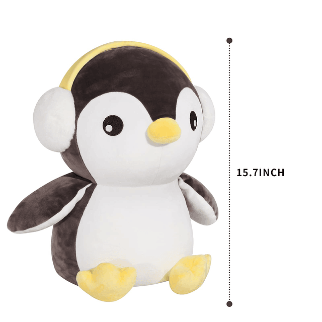 - Almohada suave para el cuerpo de pingüino grande de 15.7 p