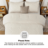 Juego de edredón Twin/Twin XL beige, edredón de cama doble p