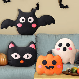 4 piezas de almohadas decorativas de Halloween, almohadas de