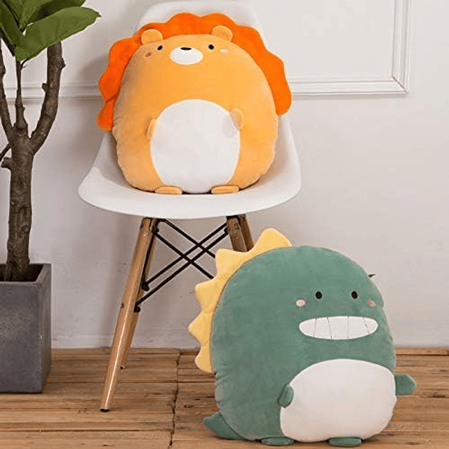 Almohada suave de peluche de dinosaurio para abrazar, lindo