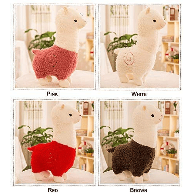 Juguete de peluche de alpaca de 18 pulgadas, animal de peluc