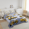 Juego de ropa de cama de construcción para niños pequeños co