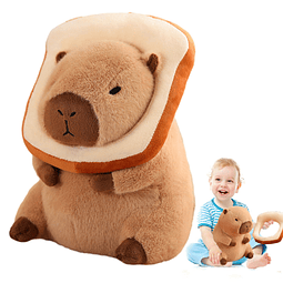 Almohada de peluche de Capybara con pan portátil, 12.0 in, l