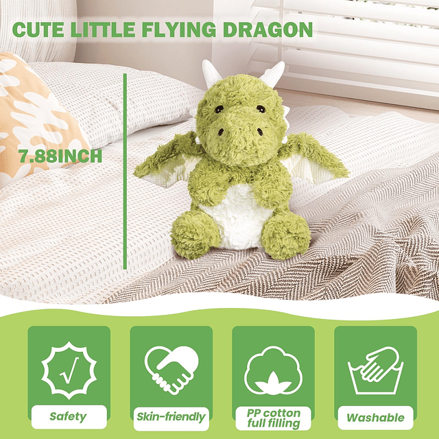 Little Flying Dragon Plush, linda almohada de animales de pe