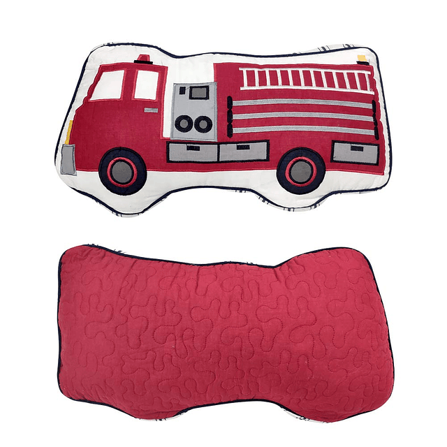 Almohada para niños, diseño de camión de bomberos, almohada