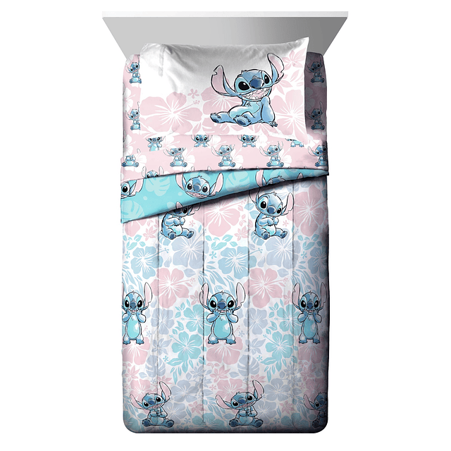 Disney Lilo & Stitch Juego de edredón doble – Ropa de cama d