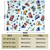 Manta de forro polar de franela con diseño de camión de dibu