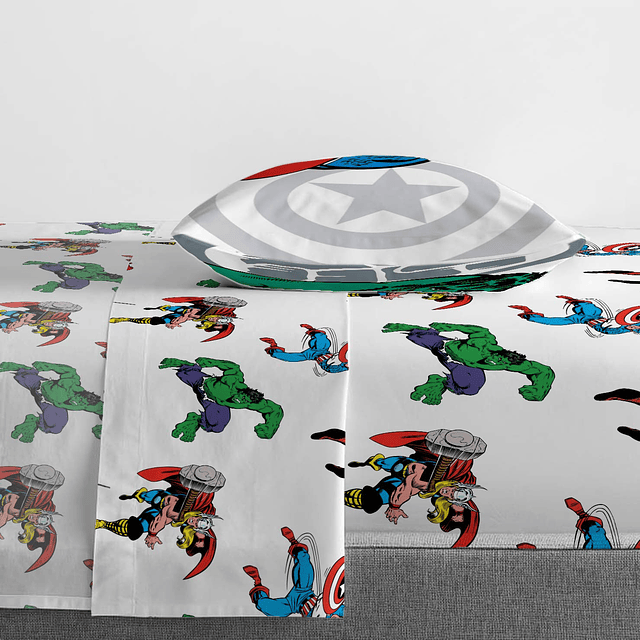 Marvel Avengers Comic Cool Twin Sheet Set - Juego de 3 pieza