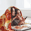 Manta de pizza para niños adultos, manta gigante de doble ca