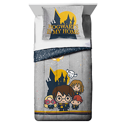 Harry Potter Juego de edredón doble, gris