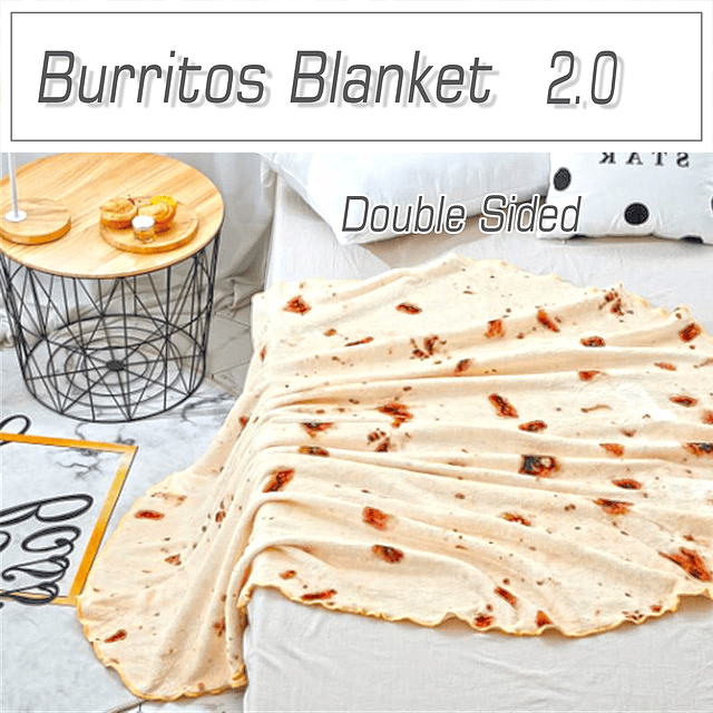 Burrito Tortilla Manta de doble cara 71 pulgadas 280 GSM aco