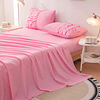 Juego de edredón rosa para cama individual, 5 piezas, cama e