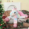 Almohada de Felpa de Unicornio Rosa Grande de 43,4" - Regalo