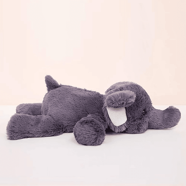 Elefante de peluche de 15,5 pulgadas, elefante gris, peluche