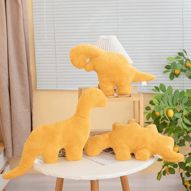 3 paquetes de almohada de peluche de Dino Nugget, 18 pulgada